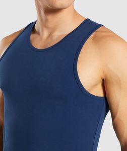 Trainings-Freizeitkleidung Atmungsaktives Hochwertiges Fitness-Tanktop für Männer Großhandel ODM Workout-Oberteil mit Eigenem Logo Streetwear aus Baumwolle - Product Image 4