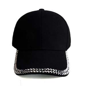 Casquette de baseball à visière ornée de strass, 6 panneaux, style bec de canard, unisexe, décontractée, pour l'extérieur, toutes saisons - Product Image 4