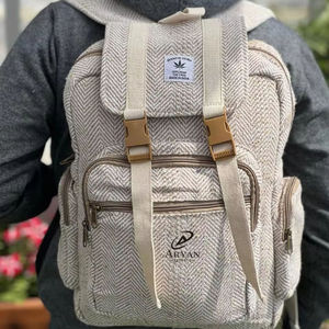 Eco Friendly Jute <b>Backpack</b> Durable Natural Fiber School Travel Outdoor <b>Backpack</b> with Adjustable Straps Large Capacity - Product Image 6