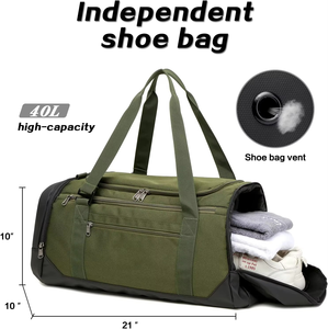 2026 Custom Multi-Purpose Lightweight Durable Travel Weekender Overnight Duffel Bag Canvas Sport Gym <b>Luggage</b> Hot Sale - Product Image 6