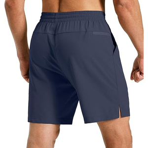 Pantalones Cortos de Algodón Lisos de Alta Calidad para Hombre, Cintura Elástica, Casuales de Verano, para Descansar, OEM, Logotipo Personalizado, Venta al por Mayor - Product Image 4