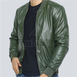 High Quality Genuine <b>Leather</b> Winter <b>Jacket</b> for <b>Men</b> Stand Front Breathable Windproof Offering Comfort Warmth Timeless Fashion - Product Image 5
