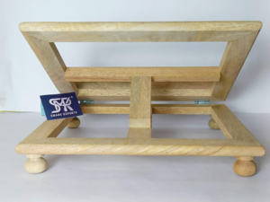 Handcrafted Eco-Friendly Solid Wooden Modern Book Stand Adjustable Foldable Book Holder for Table/<b>Desk</b> Study Religious Books Use - Product Image 4