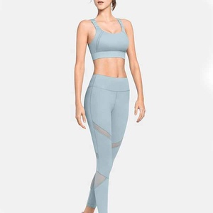 Conjuntos de yoga RTS de secado rápido, ajustados, resistentes a impactos, de cintura alta, para mujer, para fitness al aire libre y gimnasio, AS-YS-39 - Product Image 3