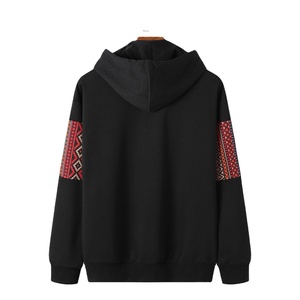 Logo personnalisé de haute qualité couleur noire unie pull sweat surdimensionné sweats à capuche vierges pour hommes respirant sweats à capuche d'hiver pour hommes - Product Image 2