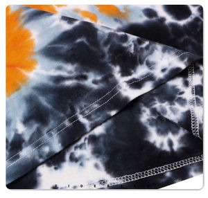 Camiseta de manga corta con efecto tie-dye para hombre, cuello redondo, estilo casual, tejido de punto, corte regular. - Product Image 5