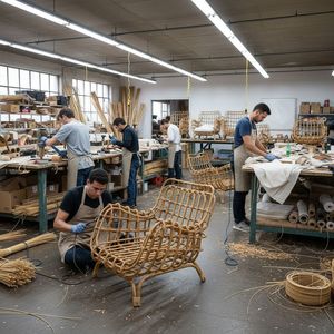 ชุดเฟอร์นิเจอร์หวายในร่มสำหรับลานบ้าน ทนทานต่อสภาพอากาศ ชุดโซฟาสำหรับสวน พร้อมเบาะรองนั่ง สำหรับระเบียง สนามหลังบ้าน โรงแรม ใช้ในห้องนั่งเล่นสไตล์โมเดิร์น - Product Image 6