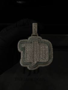 Pendentif chaîne hip-hop personnalisé de 3 pouces en argent sterling 925 avec diamants Moissanite VVS - Product Image 1