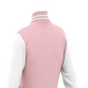 Anti-Wrinkle Cartoon Front Custom Logo <b>Winter</b> Varsity <b>Jacket</b> Plus Size Unisex Men Plain Pink Color Wholesale Price - Product Image 2