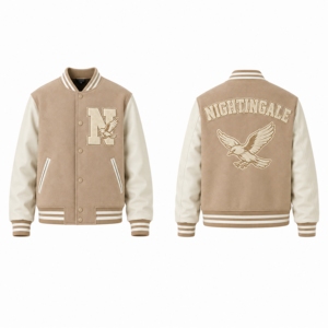Wholesale Custom <b>Men's</b> Cool Style Letterman Fleece Winter Varsity <b>Baseball</b> Bomber <b>Jacket</b> with Stand Collar Embroidery Cow Hide - Product Image 6