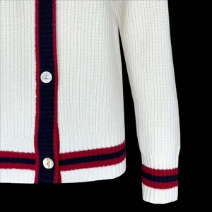 Make Your Custom Good Quality V-Neck for Sorority/Schools/Colleges/Universities Logos Knitted <b>Cardigans</b> <b>Sweaters</b> for Unisex - Product Image 5