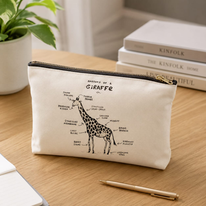 Recycled Cotton Cosmetic Zipper Pouch | Eco Friendly Makeup Organizer Bag | Travel <b>Toiletry</b> <b>Storage</b> Case Sustainable Gift Pouch - Product Image 4