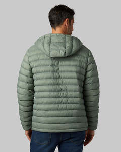 Chaqueta Acolchada con Capucha para Hombre, Color Sólido, Rellena de Plumón, Cierre de Cremallera, Resistente al Viento, Estilo Casual para Invierno, Corte Regular - Product Image 3
