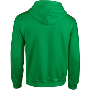 Sudadera con capucha y cremallera frontal para hombre, con logo personalizado, transpirable, de manga larga, básica, de mezcla de algodón. - Product Image 1