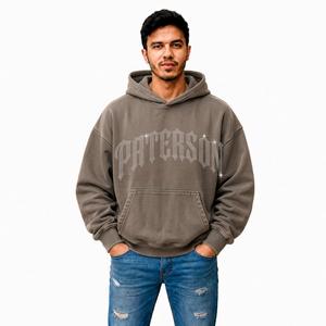 Sweat à capuche personnalisé pour homme en molleton brossé, marque privée, streetwear, fabricant de vêtements en gros pour les marques américaines, britanniques et européennes - Product Image 4