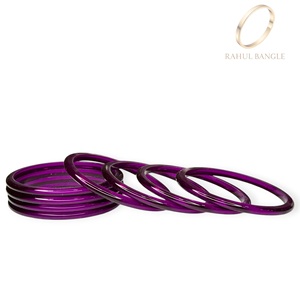 Trending Jelly Purple Acrylic Kashmiri <b>Bangles</b> Set Lightweight <b>Bracelet</b> Collection Wholesale Price Global Export - Product Image 1