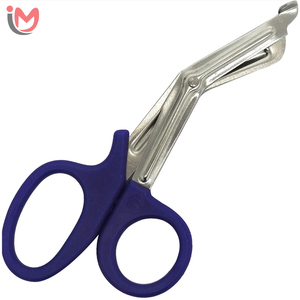 Ciseaux à pansements utilitaires en acier inoxydable de style élégant, 7,25 pouces, grande poignée, cisailles manuelles, vente en gros OEM - Product Image 1