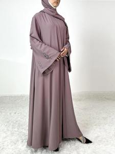 Abaya musulmane pour femmes pour l'Aïd avec robe intérieure, cardigan orné de diamants, robe Jalabiya, nouveau style, abayas de Dubaï, kaftan, design 2026 - Product Image 3