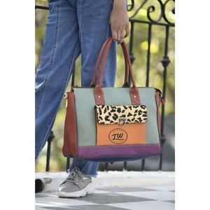 กระเป๋าโท้ทหนังเสือดาวสำหรับผู้หญิงกระเป๋าหนังกระเป๋ากระเป๋าหน้าทำด้วยมือสินค้าจำนวนมาก - Product Image 1