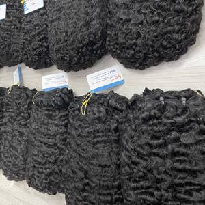 Extensions de cheveux vierges Remy bouclés bruts birmans en gros, lots de cheveux bouclés birmans à gros volume, cheveux humains vietnamiens - Product Image 4