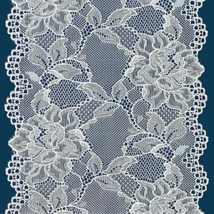 Tela de Encaje Elástico Floral de 17.5cm, Ligera y Suave, de Nailon y Spandex, con Borde Festoneado, para Lencería y Vestidos de Novia - Product Image 6