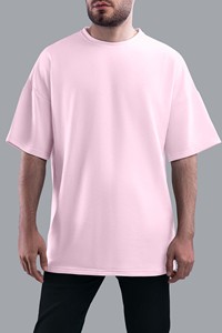 T-shirt homme oversize en coton peigné, toucher doux, anti-boulochage, esthétique minimaliste, décontracté, pour le quotidien - Product Image 3