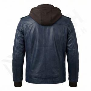 Chaqueta de Motociclista de Cuero Genuino para Hombre de la Mejor Calidad, Nueva Colección de Invierno, Chaquetas de Motocicleta con Protecciones Desmontables Personalizadas - Product Image 2