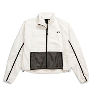 Chaqueta deportiva blanca de 2 piezas personalizada con panel de malla y cremallera, corte regular, unisex, para verano, ligera, con pantalones cortos. - Product Image 6