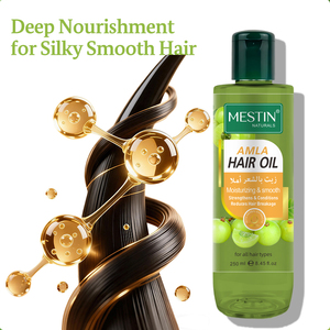 Olio per <span class=keywords><strong>Capelli</strong></span> Amla Mestin Etichetta Privata 250ml Nutriente Rinfrescante Lisciante Riparatore per <span class=keywords><strong>Capelli</strong></span> Danneggiati e Cuoio Capelluto Ingredienti Naturali - Product Image 2