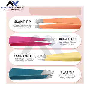 Juego Profesional de 4 Pinzas para Cejas, Color Caramelo, para Hombres y Mujeres, Herramienta de Viaje para Eliminar Pelo Facial y Cejas Encarnadas - Product Image 3