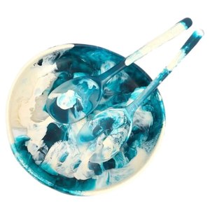 Bol de service en résine tourbillonnée, idéal pour salades, soupes et snacks, vaisselle alimentaire, décoration de table, au meilleur prix - Product Image 6