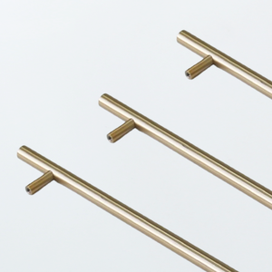 Premium Quality Zinc Alloy Cabinetry Handles Modern Minimalist <b>Bar</b> <b>Pull</b> <b>for</b> Kitchen Bathroom Wardrobe Brushed Brass Finish - Product Image 4