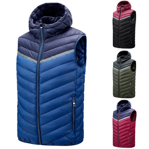 Winter Waterproof Puffer <b>Vest</b> for <b>Men</b> Unisex Zipper Polyester/Nylon Shell Filled Custom Front Logo Casual Outerwear - Product Image 5