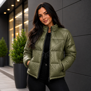 Veste d'hiver matelassée pour femme, style maçonnique, personnalisée OEM, imperméable et chaude - Product Image 2