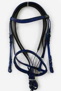 BLUHORSE BH-4043 Bridon de course Full Cob avec boucles en acier inoxydable, rênes à poignée en caoutchouc, matériau PVC 100% imperméable - Product Image 5