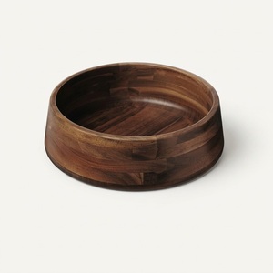 Bol en bois de qualité supérieure, unique en son genre, avec grain naturel, adapté aux aliments, durable, vaisselle en bois faite à la main, de haute qualité, rustique - Product Image 3