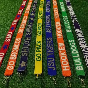 Star Shiloh Saints Beaded Embroidery Purse <b>Strap</b> Seed Bead Crossbody <b>Bags</b> Handle <b>Replacement</b> Belt Game Day Sports Handmade - Product Image 1