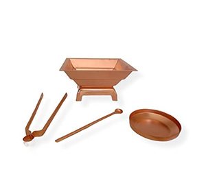 Juego de Panchpatra y Cuchara de Cobre Nitya de 50g, Recipiente Tradicional de Cobre para Hawan Aarti y Rituales Religiosos, Artículos para Puja, Templo y Hogar - Product Image 3