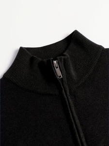 Men's Casual Stand-up Collar Zipper Cardigan Sweater, Made of Anti-pilling Modal Knit Fabric, Regular Fit with Slight Stretch - Product Image 4