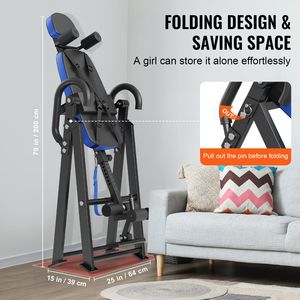 Tavolo per Inversione Professionale con Capacità di 136 kg, Macchina per Decompressione e Stretching della Schiena, Attrezzatura per Allenamento di Forza - Product Image 4