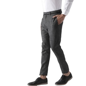 กางเกงขายาวผ้าแคนวาสสีเข้มสำหรับผู้ชาย ดีไซน์พิเศษ ทันสมัย ผลิตจากผ้าฝ้าย 100% เป็นมิตรกับสิ่งแวดล้อม รับผลิตแบบ OEM คุณภาพสูงสำหรับการส่งออก - Product Image 4