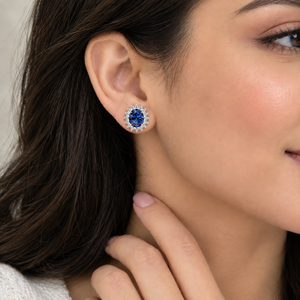 Boucles d'oreilles en argent 925 avec diamant de laboratoire pour femmes, certifiées IGI, RJC, ODM, OEM, fabricant éthique de bijoux fins, vente en gros EA502229 - Product Image 2