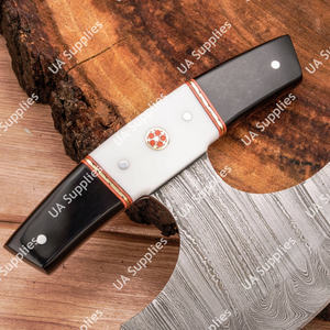 Cuchillo Ulu Premium, Diseño Tradicional Inuit, Hoja de Acero de Damasco, Mango Ergonómico, para Cocina, Procesamiento de Carne, Caza, Bajo MOQ, OEM - Product Image 4