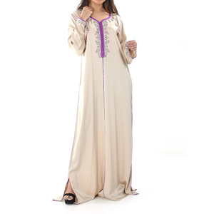 Jalabiya Premium Estilo Árabe para Mujer, Manga Larga, Vestido Modesto de Oriente Medio, Tela Suave y Cómoda - Product Image 5