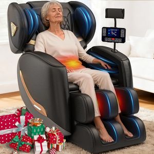Sillón de Masaje de Cuerpo Completo con Gravedad Cero, Nodos de Presión, Calor en Cintura y Piernas, Compresión con Bolsas de Aire, Rodillos para Pies y Programas de Masaje Automático - Product Image 1