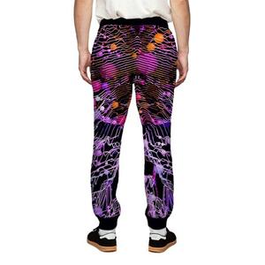 Men's Printed Sweatpants Sublimation Design Elastic Waist Casual Joggers Lightweight Polyester Summer Wear - Product Image 2