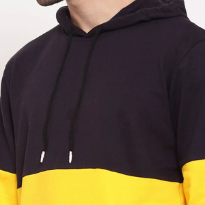 Sweat-shirts à capuche unisexes personnalisés, coupe classique, mélange polyester/coton, broderie bicolore sur le devant, grandes tailles, vente en gros pour hommes - Product Image 2