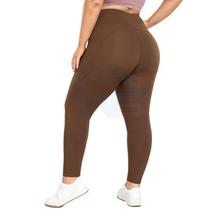 Leggings Ajustados Marrones Ligeros para Mujer, Leggings Elásticos de Cintura Alta con Tela Suave y Cómodos para Uso Diario - Product Image 3