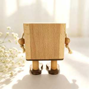 Figura Decorativa de Robot de Madera Hecha a Mano, Artículo Artesanal para el Hogar, Oficina y Tiendas, Regalo Artesanal - Product Image 5