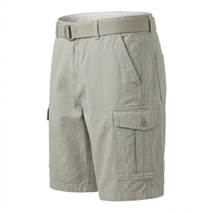 Pantalones Cortos Bermuda de Algodón de Color Sólido para Hombre, al Por Mayor, al Mejor Precio, Cintura Media, con Bolsillos, Estilo Cargo, Transpirables, Tejidos, OEM - Product Image 3